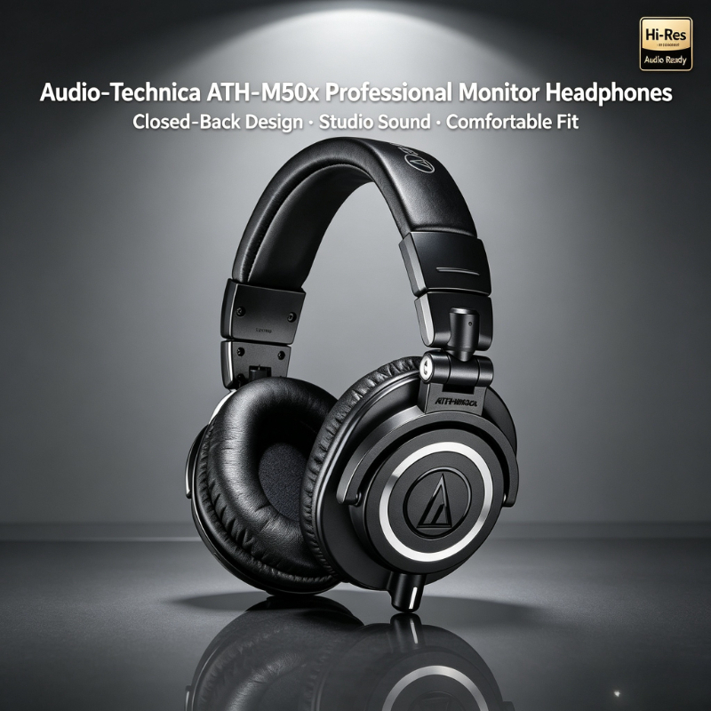 Audio Technica Headphone Ath-M50X - Наушники-мониторы Audio-Technica ATH-M50X с закрытым корпусом