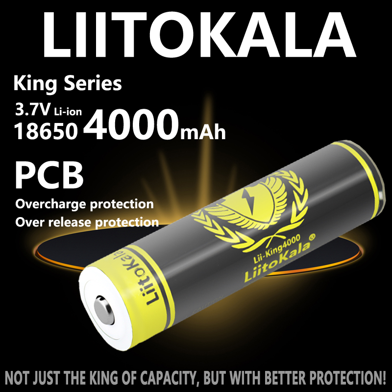 1-10 шт. LiitoKala KING4000-PC – обзор и цена Vape Battery 18650